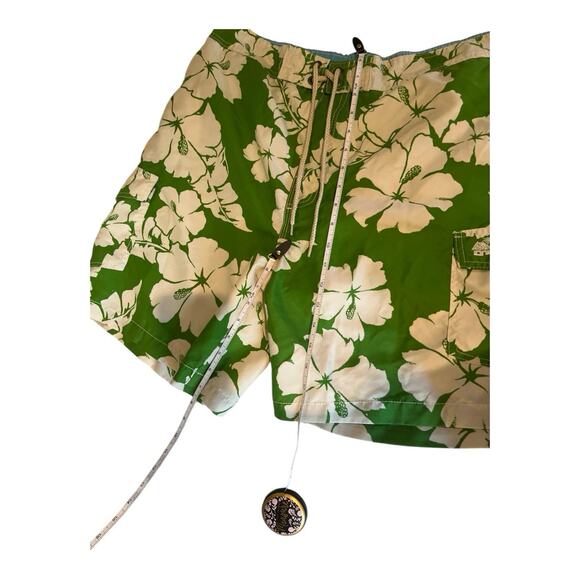 Caribbean Joe Hawaiian Kelly Green White Swim Trunks Rn0100576 Men’s Size XL - Picture 5 of 6